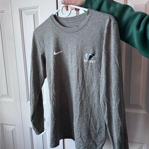 Nike Gray Long Sleeve Shirt with Hockey Logo